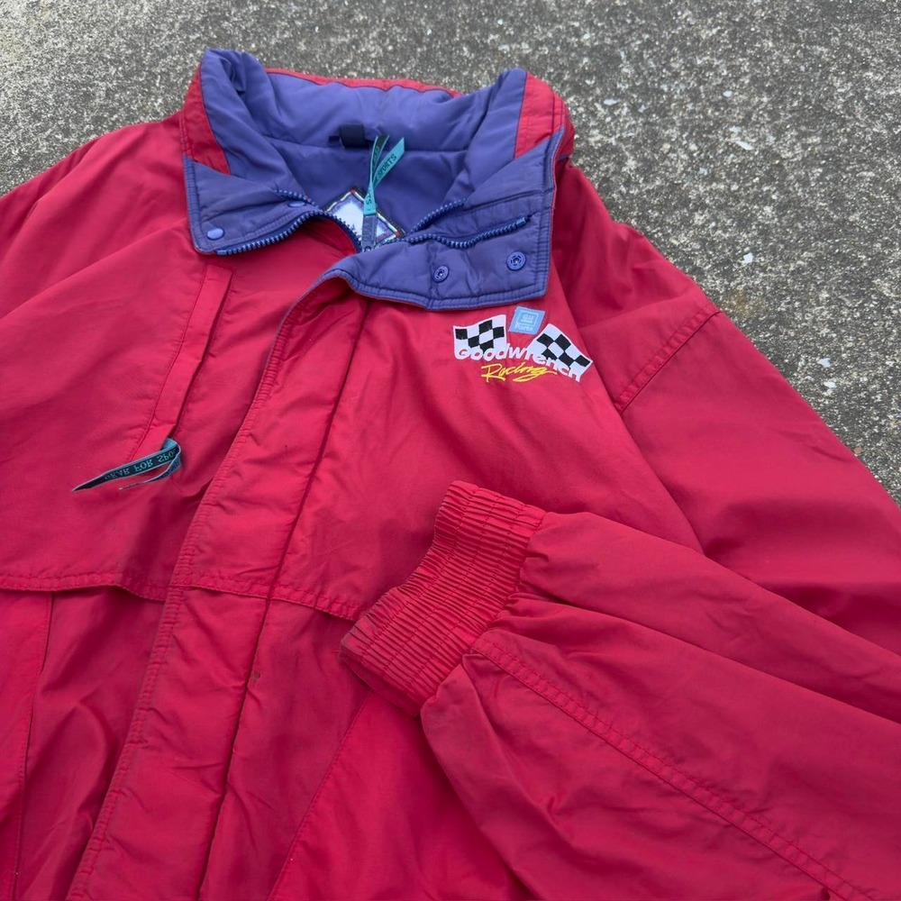 Vintage 90s Gear For Sports Goodwrench Racing Jacket Gorpcore Red L (f1)